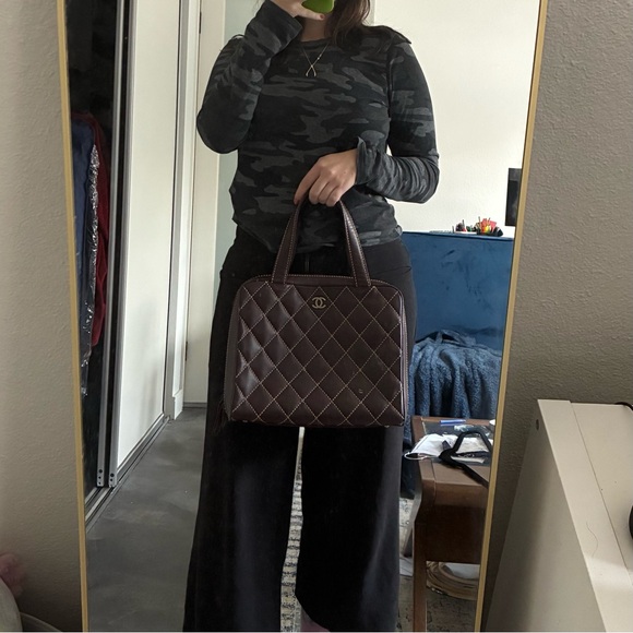 Vintage Chanel Surpique Bowler Bag - Picture 12 of 12